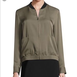 Theory Green Baharah Bomber Jacket